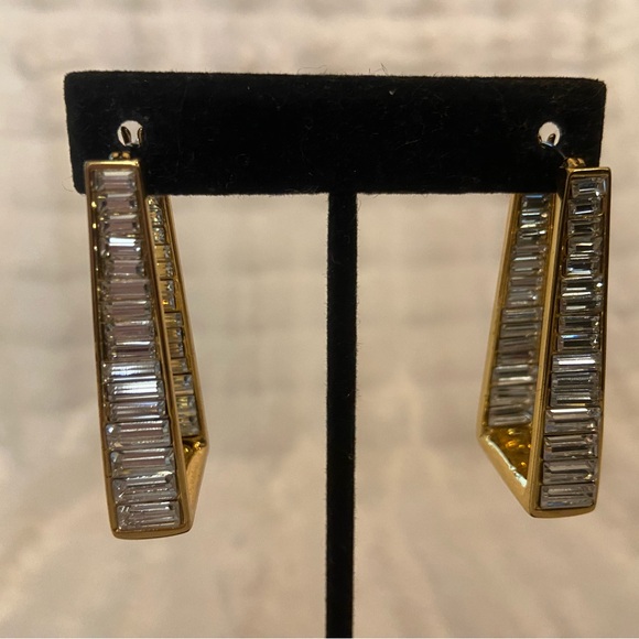 Vince Camuto Gold with Baquettes Geometric Earrings - Picture 4 of 9